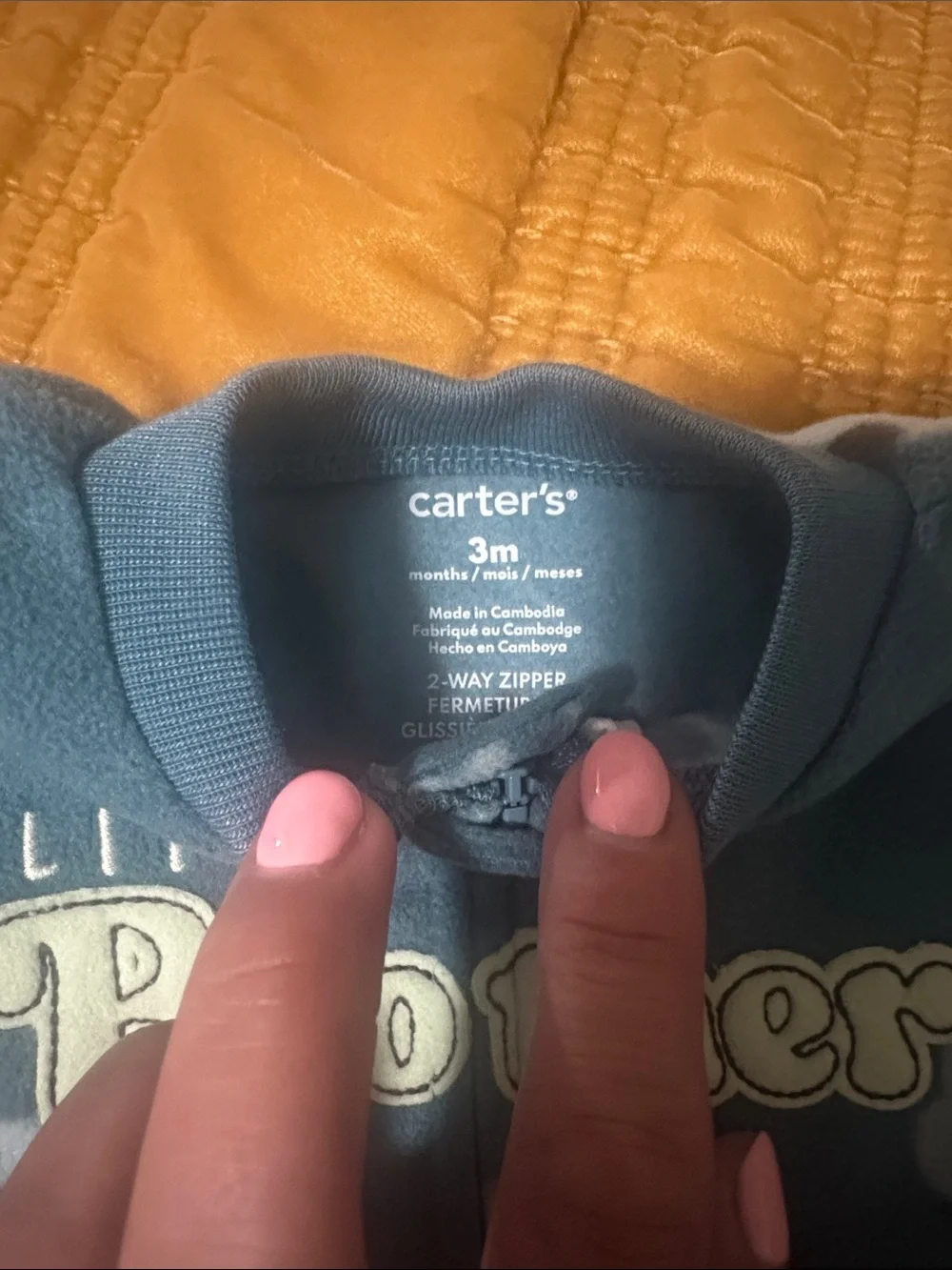 Carter's Blue Car Print Footed One-Piece - 